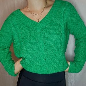 Abercrombie & fitch dark green sweater